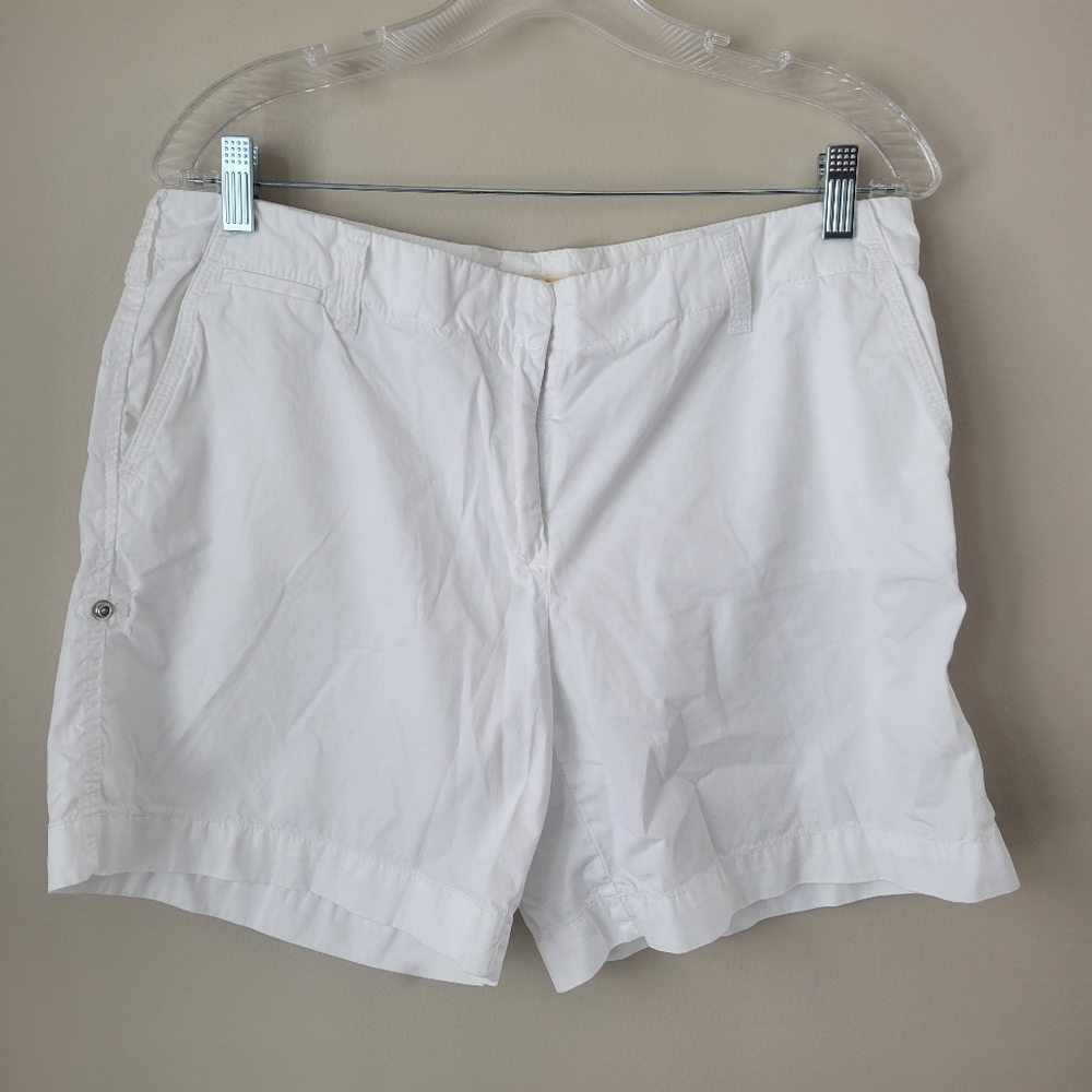 J. Crew Broken In Classic Twill Roll Up Chino Shorts White Size 10